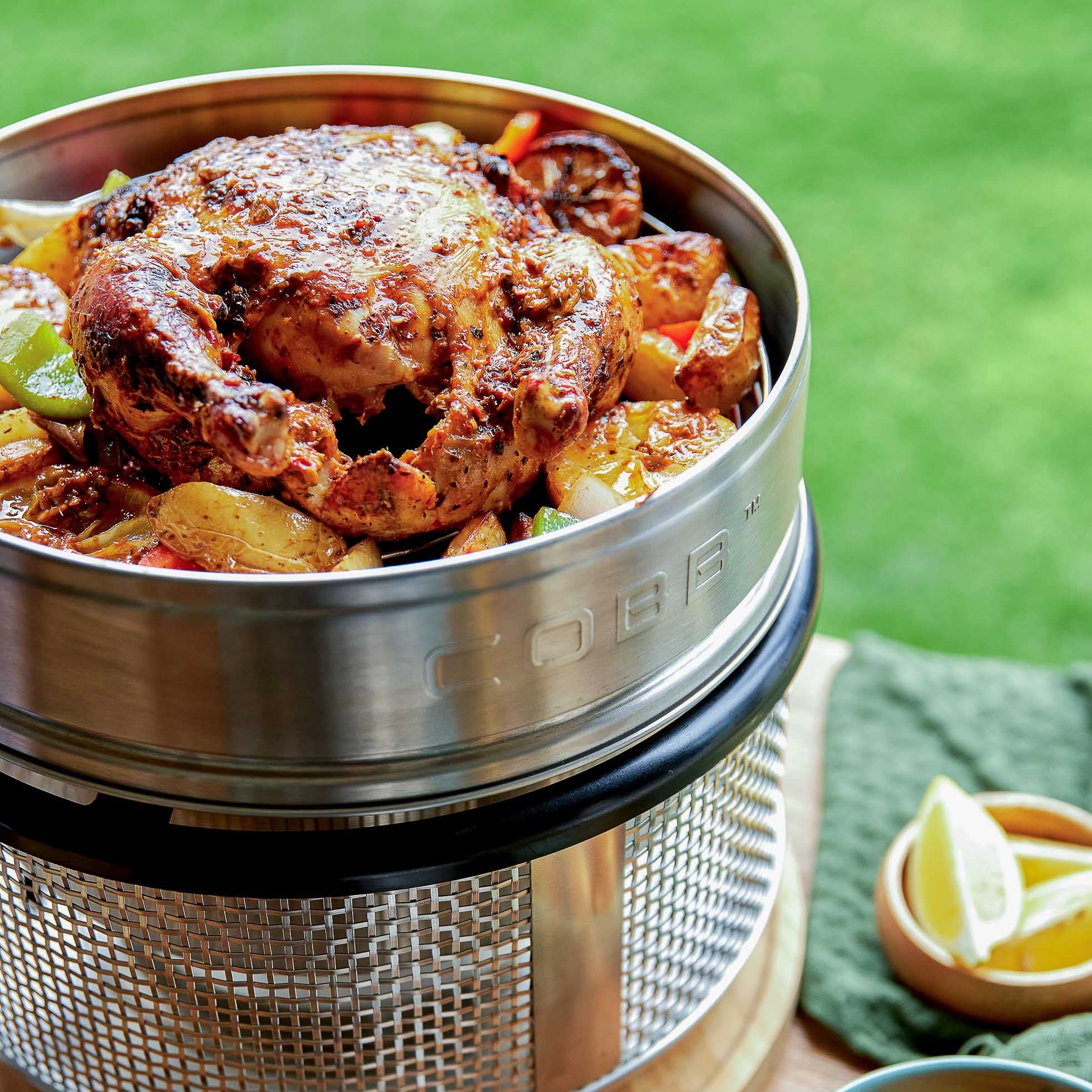 Dome extension for roasts on the COBB Grill NZ Portable BBQ