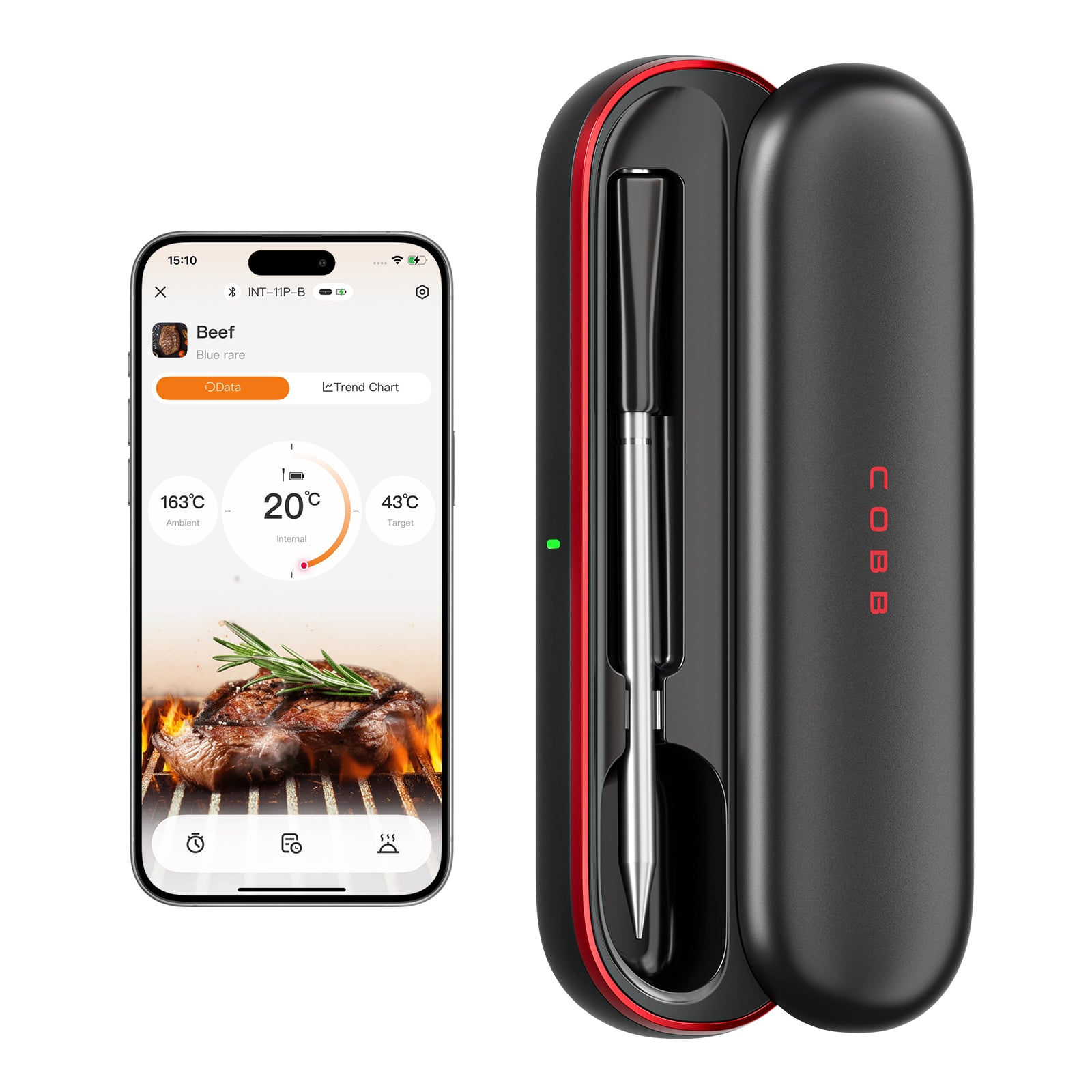 COBB Wireless BBQ Thermometer — Dual Temperature Gauge