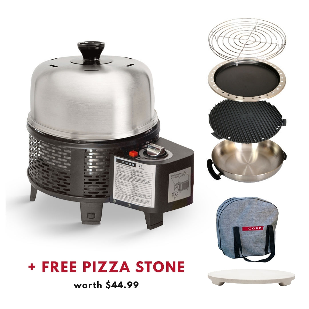 COBB Black Gas Bundle with Free Pizza Stone