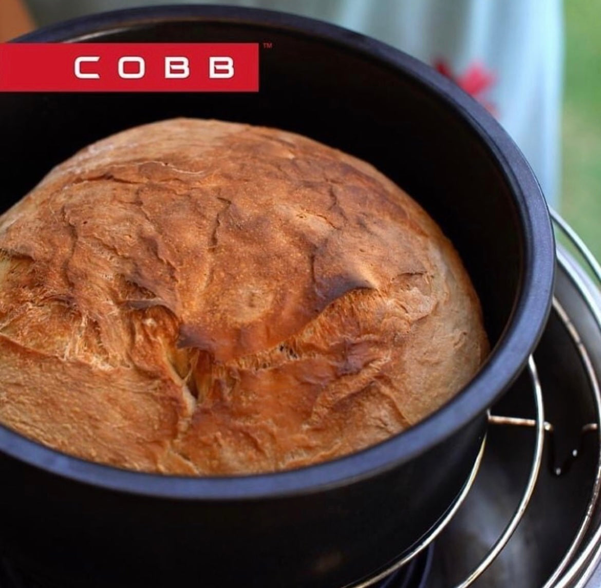 Baked bread in the Cobb Grill Bread Tin