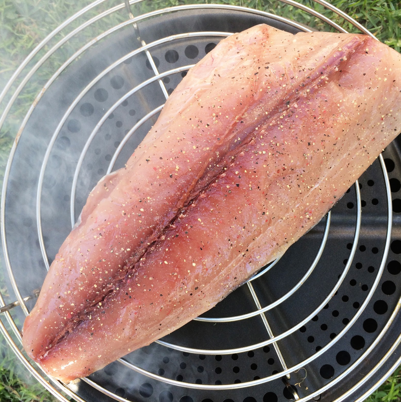 Smoked Fish on the Cobb Grill with the COBB Roast rack